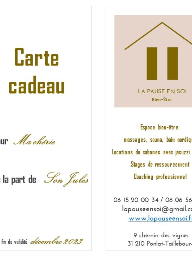 Carte cadeau La Pause En Soi